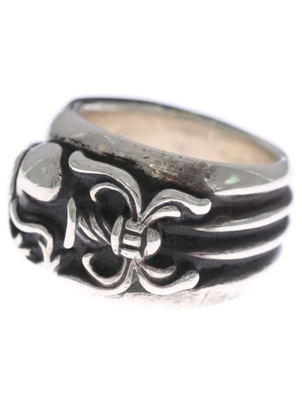 Chrome Hearts Dagger Heart Ring Silver